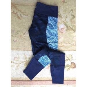 EUC LULULEMON Wonder Under Pant in Lotus Camo Blue Alberta Lake Size 8
